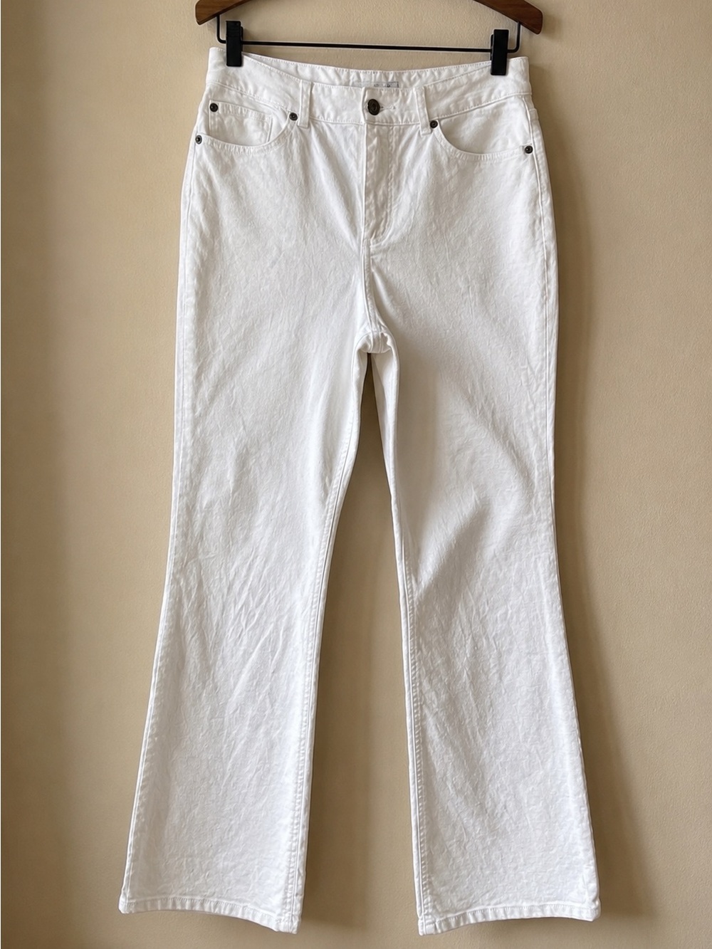 Chico’s Platinum White Bootcut Stretch Jeans Women’s Size 1 Regular